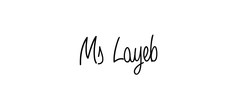 Design your own signature with our free online signature maker. With this signature software, you can create a handwritten (Angelique-Rose-font-FFP) signature for name Ms Layeb. Ms Layeb signature style 5 images and pictures png