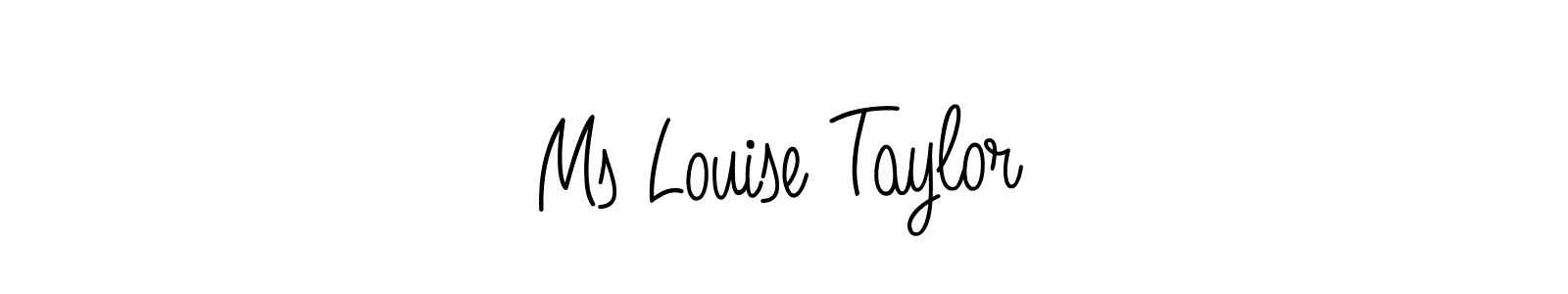 Use a signature maker to create a handwritten signature online. With this signature software, you can design (Angelique-Rose-font-FFP) your own signature for name Ms Louise Taylor. Ms Louise Taylor signature style 5 images and pictures png