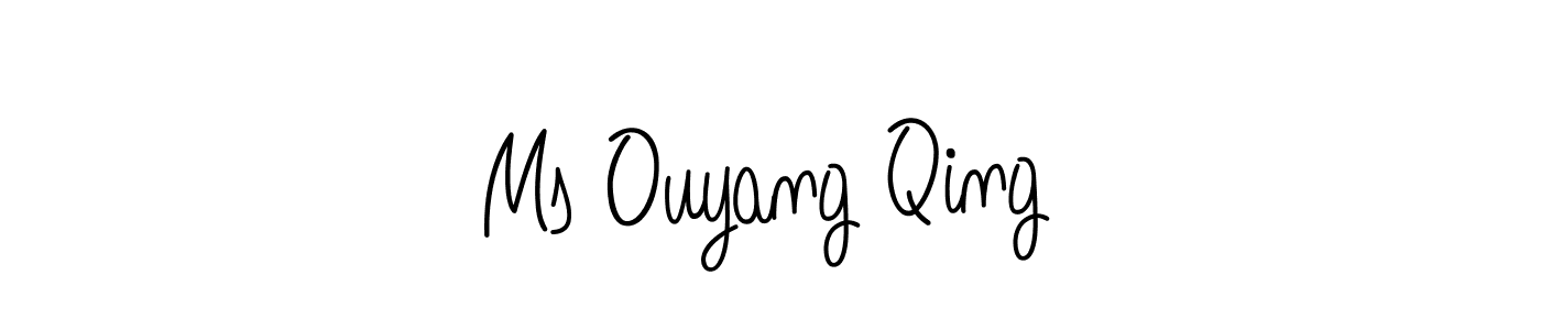 Also we have Ms Ouyang Qing name is the best signature style. Create professional handwritten signature collection using Angelique-Rose-font-FFP autograph style. Ms Ouyang Qing signature style 5 images and pictures png