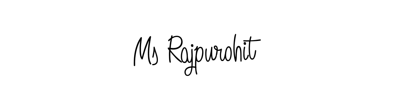 The best way (Angelique-Rose-font-FFP) to make a short signature is to pick only two or three words in your name. The name Ms Rajpurohit include a total of six letters. For converting this name. Ms Rajpurohit signature style 5 images and pictures png