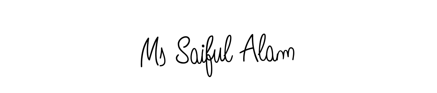 Ms Saiful Alam stylish signature style. Best Handwritten Sign (Angelique-Rose-font-FFP) for my name. Handwritten Signature Collection Ideas for my name Ms Saiful Alam. Ms Saiful Alam signature style 5 images and pictures png