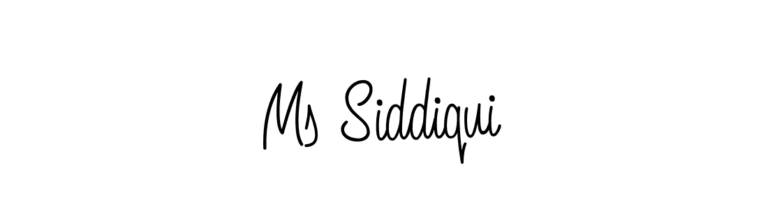 You should practise on your own different ways (Angelique-Rose-font-FFP) to write your name (Ms Siddiqui) in signature. don't let someone else do it for you. Ms Siddiqui signature style 5 images and pictures png