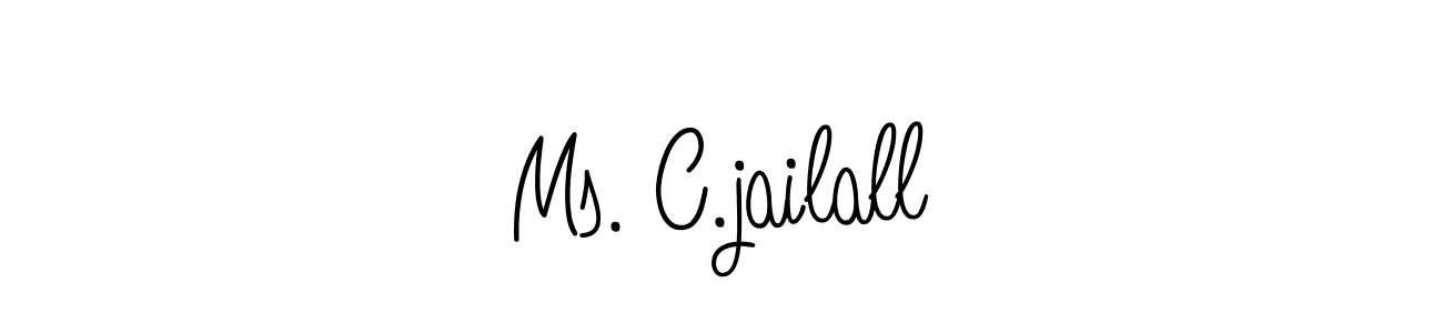 Create a beautiful signature design for name Ms. C.jailall. With this signature (Angelique-Rose-font-FFP) fonts, you can make a handwritten signature for free. Ms. C.jailall signature style 5 images and pictures png