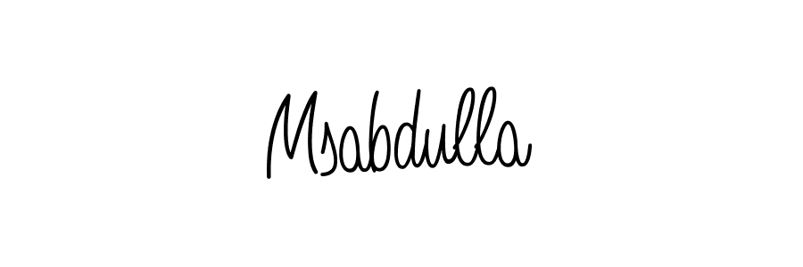 How to make Msabdulla signature? Angelique-Rose-font-FFP is a professional autograph style. Create handwritten signature for Msabdulla name. Msabdulla signature style 5 images and pictures png