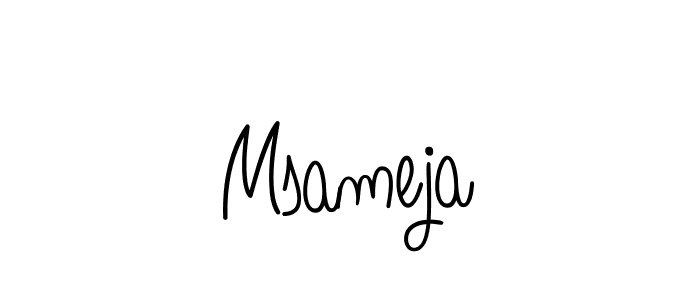 Make a beautiful signature design for name Msameja. With this signature (Angelique-Rose-font-FFP) style, you can create a handwritten signature for free. Msameja signature style 5 images and pictures png