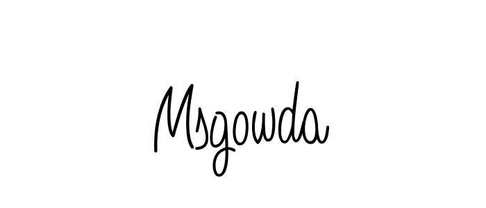 How to make Msgowda name signature. Use Angelique-Rose-font-FFP style for creating short signs online. This is the latest handwritten sign. Msgowda signature style 5 images and pictures png