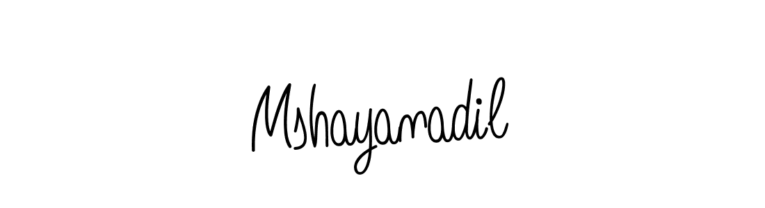 Design your own signature with our free online signature maker. With this signature software, you can create a handwritten (Angelique-Rose-font-FFP) signature for name Mshayanadil. Mshayanadil signature style 5 images and pictures png