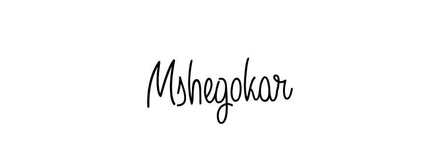 Make a beautiful signature design for name Mshegokar. With this signature (Angelique-Rose-font-FFP) style, you can create a handwritten signature for free. Mshegokar signature style 5 images and pictures png
