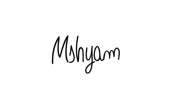 if you are searching for the best signature style for your name Mshyam. so please give up your signature search. here we have designed multiple signature styles  using Angelique-Rose-font-FFP. Mshyam signature style 5 images and pictures png