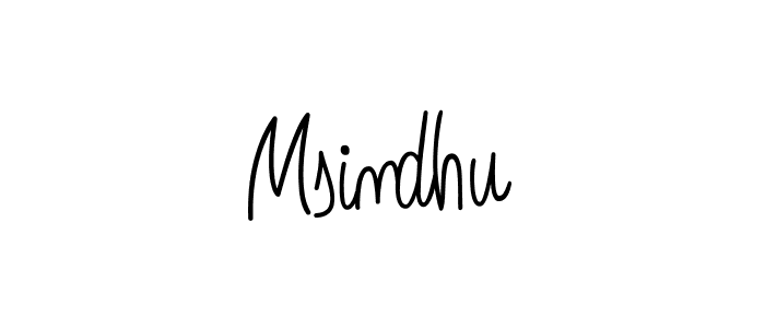 How to make Msindhu signature? Angelique-Rose-font-FFP is a professional autograph style. Create handwritten signature for Msindhu name. Msindhu signature style 5 images and pictures png