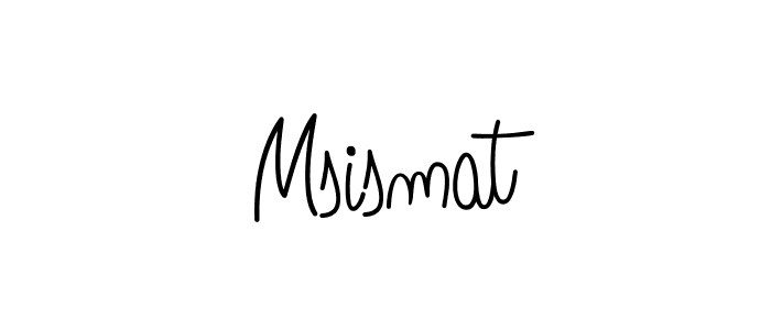 The best way (Angelique-Rose-font-FFP) to make a short signature is to pick only two or three words in your name. The name Msismat include a total of six letters. For converting this name. Msismat signature style 5 images and pictures png