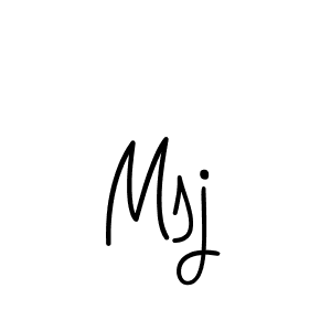 Design your own signature with our free online signature maker. With this signature software, you can create a handwritten (Angelique-Rose-font-FFP) signature for name Msj. Msj signature style 5 images and pictures png