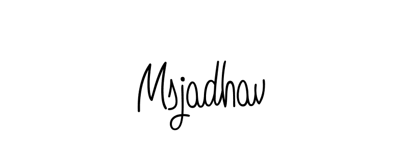 Use a signature maker to create a handwritten signature online. With this signature software, you can design (Angelique-Rose-font-FFP) your own signature for name Msjadhav. Msjadhav signature style 5 images and pictures png