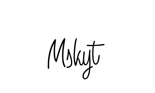 How to make Mskyt signature? Angelique-Rose-font-FFP is a professional autograph style. Create handwritten signature for Mskyt name. Mskyt signature style 5 images and pictures png