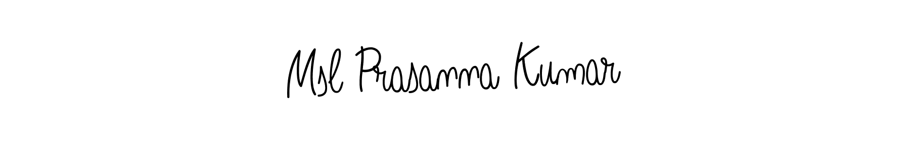 Msl Prasanna Kumar stylish signature style. Best Handwritten Sign (Angelique-Rose-font-FFP) for my name. Handwritten Signature Collection Ideas for my name Msl Prasanna Kumar. Msl Prasanna Kumar signature style 5 images and pictures png