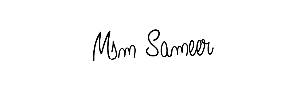 How to Draw Msm Sameer signature style? Angelique-Rose-font-FFP is a latest design signature styles for name Msm Sameer. Msm Sameer signature style 5 images and pictures png