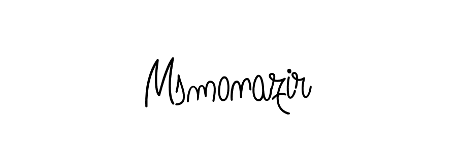 Msmonazir stylish signature style. Best Handwritten Sign (Angelique-Rose-font-FFP) for my name. Handwritten Signature Collection Ideas for my name Msmonazir. Msmonazir signature style 5 images and pictures png