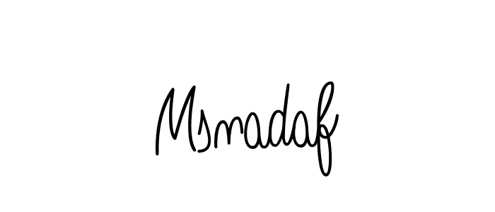 Make a beautiful signature design for name Msnadaf. With this signature (Angelique-Rose-font-FFP) style, you can create a handwritten signature for free. Msnadaf signature style 5 images and pictures png