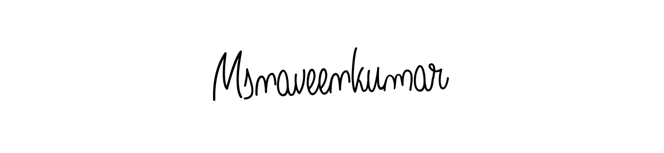 Design your own signature with our free online signature maker. With this signature software, you can create a handwritten (Angelique-Rose-font-FFP) signature for name Msnaveenkumar. Msnaveenkumar signature style 5 images and pictures png