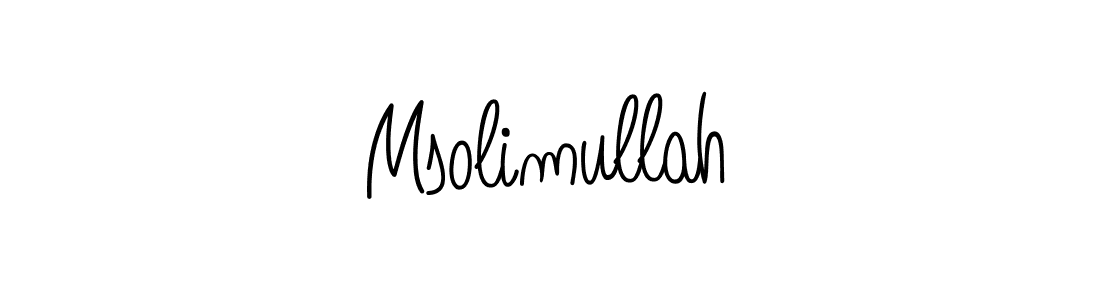 How to make Msolimullah signature? Angelique-Rose-font-FFP is a professional autograph style. Create handwritten signature for Msolimullah name. Msolimullah signature style 5 images and pictures png