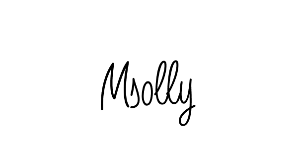 You should practise on your own different ways (Angelique-Rose-font-FFP) to write your name (Msolly) in signature. don't let someone else do it for you. Msolly signature style 5 images and pictures png