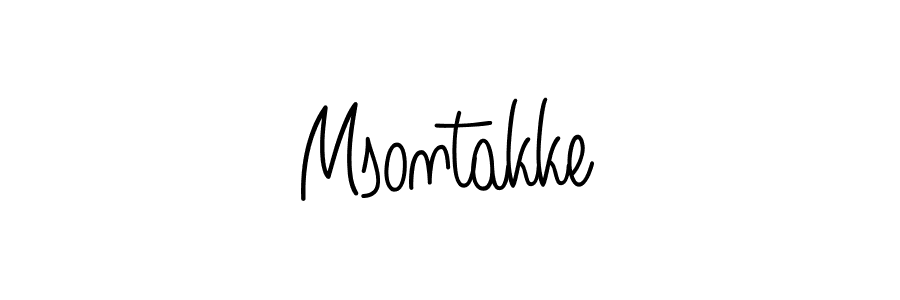 Make a beautiful signature design for name Msontakke. With this signature (Angelique-Rose-font-FFP) style, you can create a handwritten signature for free. Msontakke signature style 5 images and pictures png
