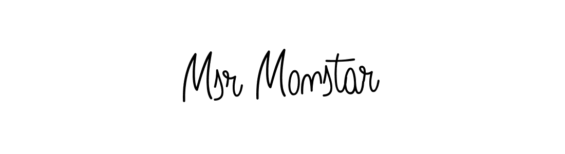 Make a beautiful signature design for name Msr Monstar. With this signature (Angelique-Rose-font-FFP) style, you can create a handwritten signature for free. Msr Monstar signature style 5 images and pictures png