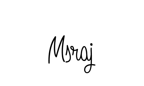 Use a signature maker to create a handwritten signature online. With this signature software, you can design (Angelique-Rose-font-FFP) your own signature for name Msraj. Msraj signature style 5 images and pictures png