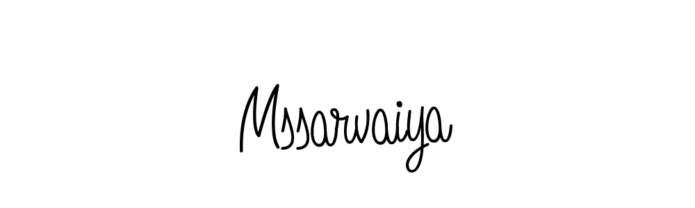 Also we have Mssarvaiya name is the best signature style. Create professional handwritten signature collection using Angelique-Rose-font-FFP autograph style. Mssarvaiya signature style 5 images and pictures png