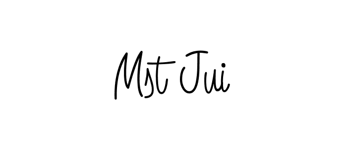 Once you've used our free online signature maker to create your best signature Angelique-Rose-font-FFP style, it's time to enjoy all of the benefits that Mst Jui name signing documents. Mst Jui signature style 5 images and pictures png