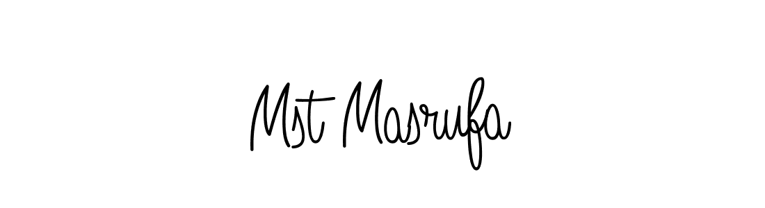 Mst Masrufa stylish signature style. Best Handwritten Sign (Angelique-Rose-font-FFP) for my name. Handwritten Signature Collection Ideas for my name Mst Masrufa. Mst Masrufa signature style 5 images and pictures png