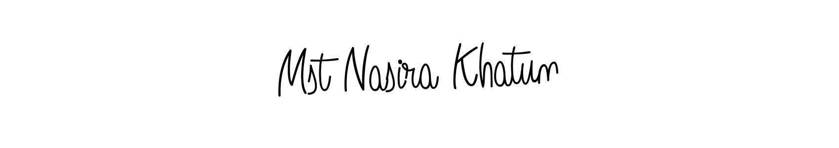 How to make Mst Nasira Khatun signature? Angelique-Rose-font-FFP is a professional autograph style. Create handwritten signature for Mst Nasira Khatun name. Mst Nasira Khatun signature style 5 images and pictures png