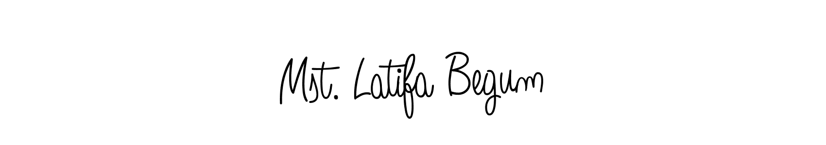 Mst. Latifa Begum stylish signature style. Best Handwritten Sign (Angelique-Rose-font-FFP) for my name. Handwritten Signature Collection Ideas for my name Mst. Latifa Begum. Mst. Latifa Begum signature style 5 images and pictures png