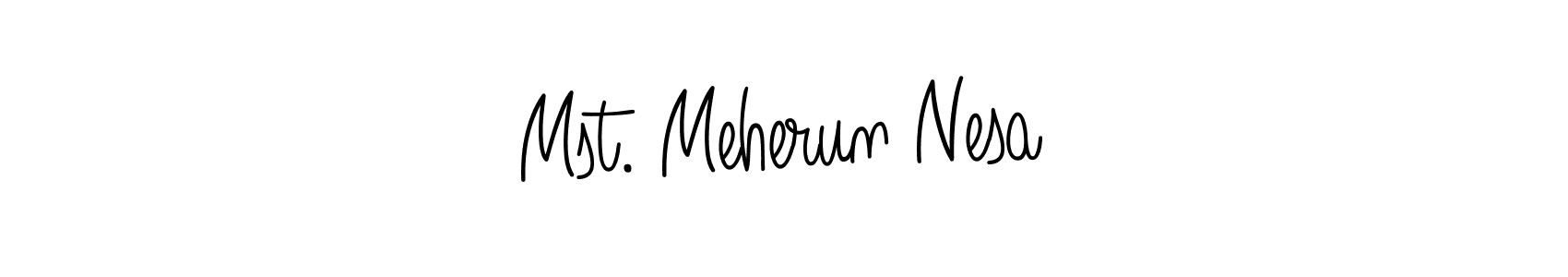 if you are searching for the best signature style for your name Mst. Meherun Nesa. so please give up your signature search. here we have designed multiple signature styles  using Angelique-Rose-font-FFP. Mst. Meherun Nesa signature style 5 images and pictures png