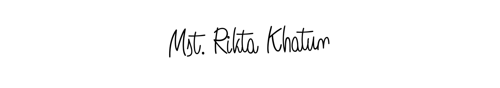 Design your own signature with our free online signature maker. With this signature software, you can create a handwritten (Angelique-Rose-font-FFP) signature for name Mst. Rikta Khatun. Mst. Rikta Khatun signature style 5 images and pictures png