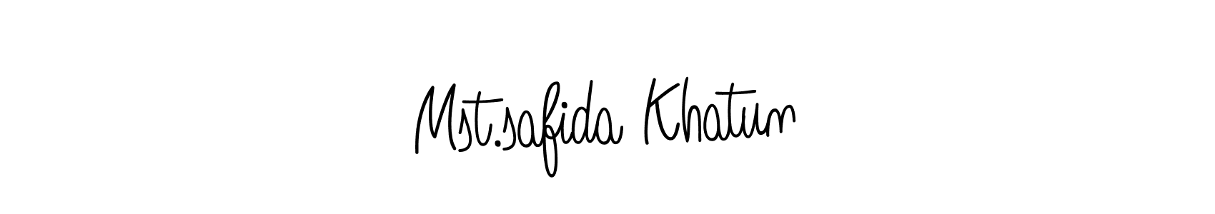 How to make Mst.safida Khatun name signature. Use Angelique-Rose-font-FFP style for creating short signs online. This is the latest handwritten sign. Mst.safida Khatun signature style 5 images and pictures png