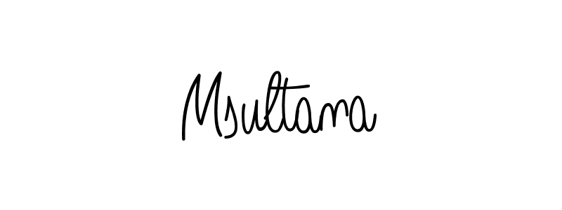 Design your own signature with our free online signature maker. With this signature software, you can create a handwritten (Angelique-Rose-font-FFP) signature for name Msultana. Msultana signature style 5 images and pictures png