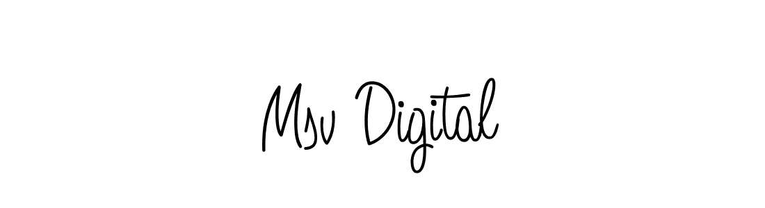 How to make Msv Digital name signature. Use Angelique-Rose-font-FFP style for creating short signs online. This is the latest handwritten sign. Msv Digital signature style 5 images and pictures png