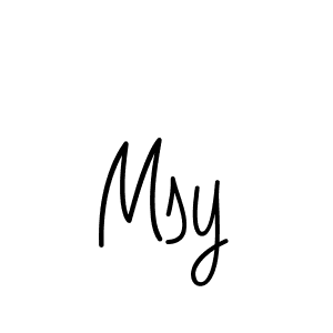 Use a signature maker to create a handwritten signature online. With this signature software, you can design (Angelique-Rose-font-FFP) your own signature for name Msy. Msy signature style 5 images and pictures png