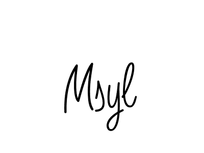 How to make Msyl signature? Angelique-Rose-font-FFP is a professional autograph style. Create handwritten signature for Msyl name. Msyl signature style 5 images and pictures png