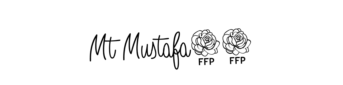 This is the best signature style for the Mt Mustafa05 name. Also you like these signature font (Angelique-Rose-font-FFP). Mix name signature. Mt Mustafa05 signature style 5 images and pictures png