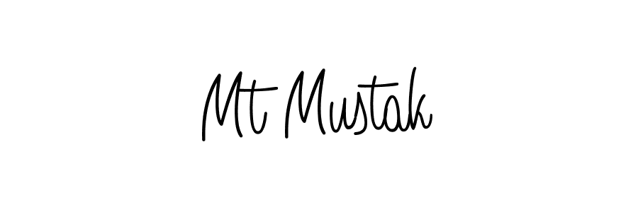 How to make Mt Mustak name signature. Use Angelique-Rose-font-FFP style for creating short signs online. This is the latest handwritten sign. Mt Mustak signature style 5 images and pictures png