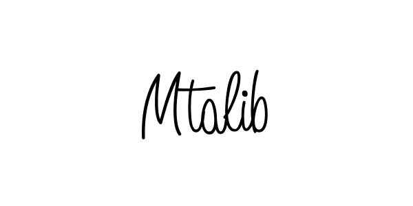 How to make Mtalib signature? Angelique-Rose-font-FFP is a professional autograph style. Create handwritten signature for Mtalib name. Mtalib signature style 5 images and pictures png