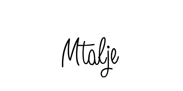 Design your own signature with our free online signature maker. With this signature software, you can create a handwritten (Angelique-Rose-font-FFP) signature for name Mtalje. Mtalje signature style 5 images and pictures png
