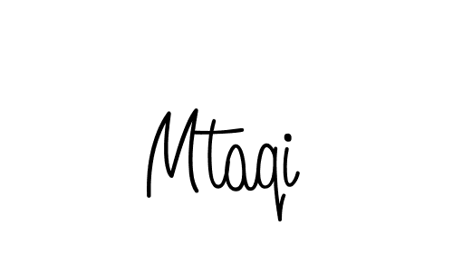 Create a beautiful signature design for name Mtaqi. With this signature (Angelique-Rose-font-FFP) fonts, you can make a handwritten signature for free. Mtaqi signature style 5 images and pictures png