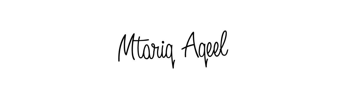 You should practise on your own different ways (Angelique-Rose-font-FFP) to write your name (Mtariq Aqeel) in signature. don't let someone else do it for you. Mtariq Aqeel signature style 5 images and pictures png