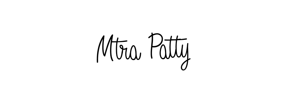 Use a signature maker to create a handwritten signature online. With this signature software, you can design (Angelique-Rose-font-FFP) your own signature for name Mtra Patty. Mtra Patty signature style 5 images and pictures png