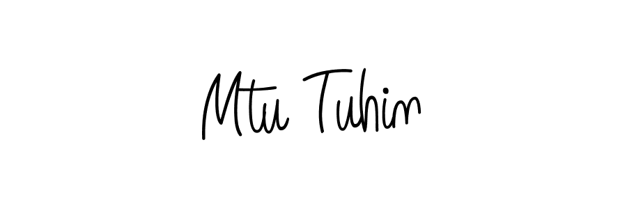 How to make Mtu Tuhin name signature. Use Angelique-Rose-font-FFP style for creating short signs online. This is the latest handwritten sign. Mtu Tuhin signature style 5 images and pictures png