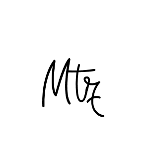 Create a beautiful signature design for name Mtz. With this signature (Angelique-Rose-font-FFP) fonts, you can make a handwritten signature for free. Mtz signature style 5 images and pictures png