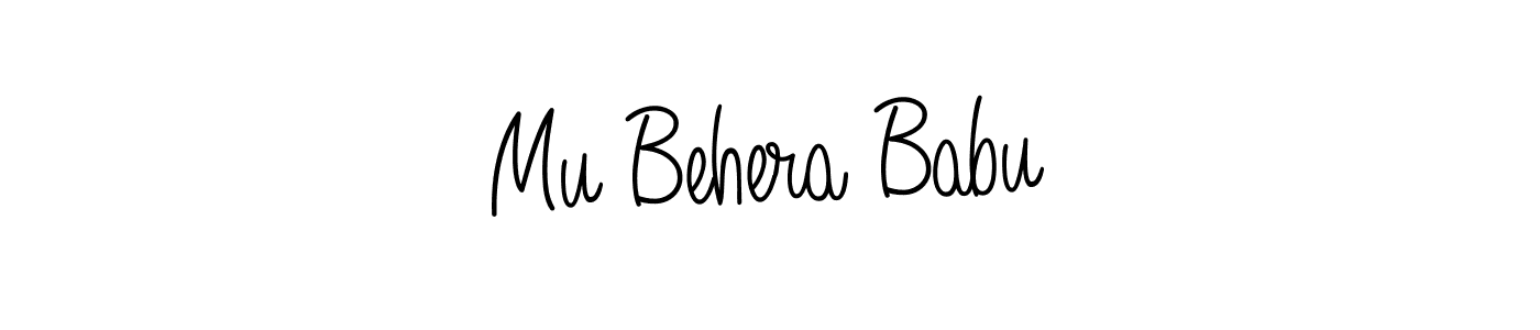 You should practise on your own different ways (Angelique-Rose-font-FFP) to write your name (Mu Behera Babu) in signature. don't let someone else do it for you. Mu Behera Babu signature style 5 images and pictures png